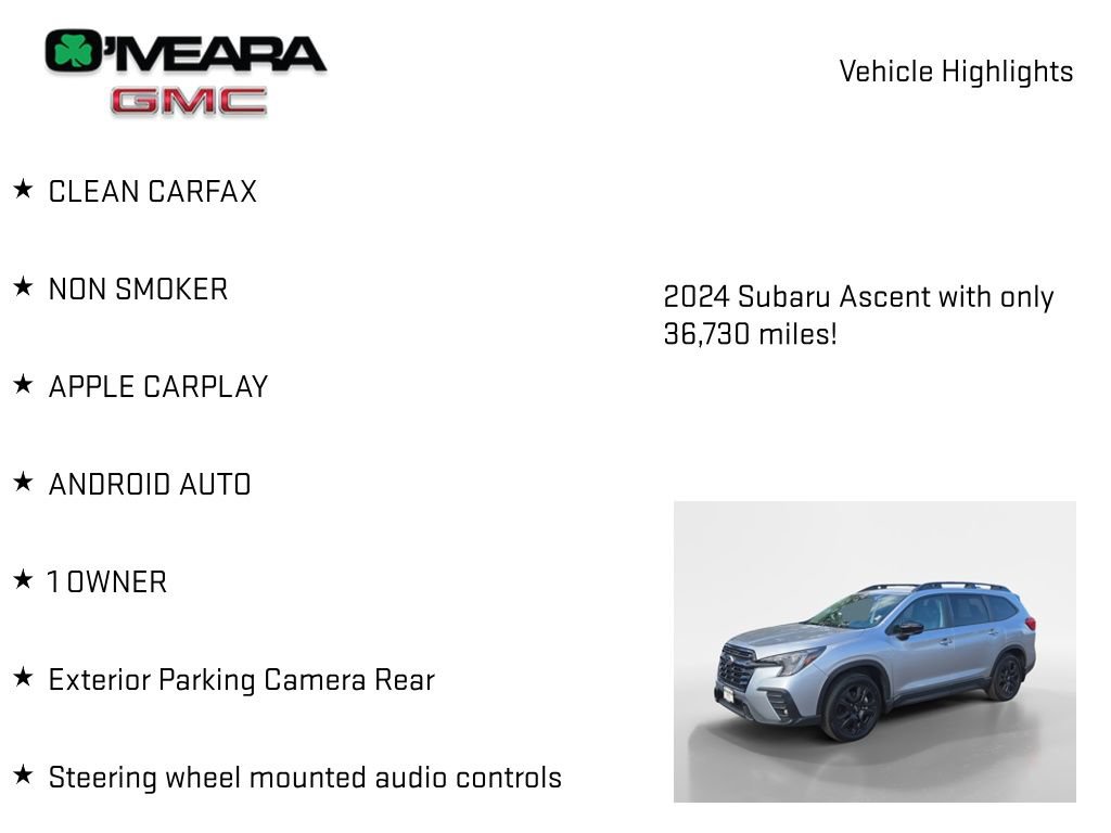Used 2024 Subaru Ascent Onyx Edition AWD/4WD image 7