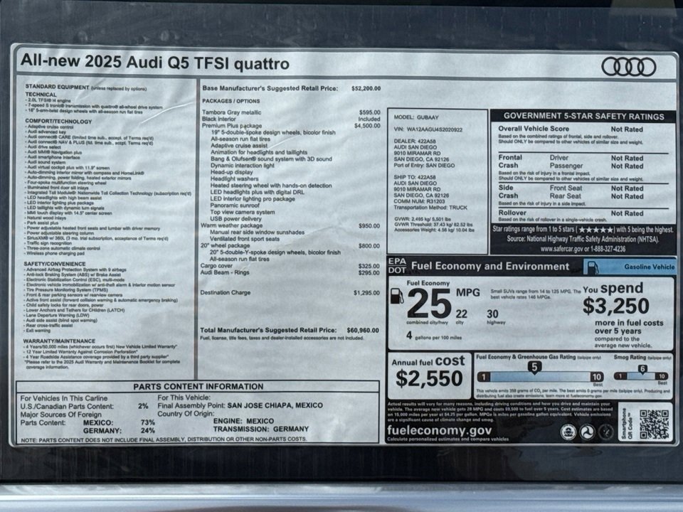 Certified 2025 Audi Q5 2.0T Premium Plus w/ Premium Plus image 21