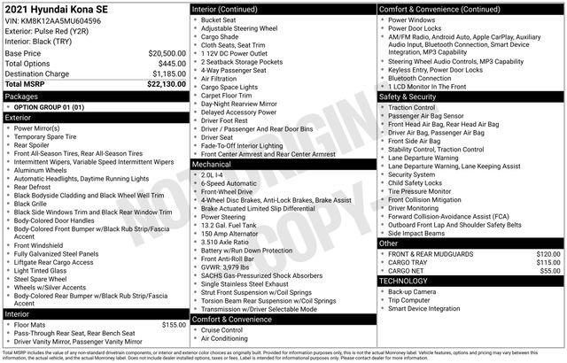 Used 2021 Hyundai Kona SE FWD image 32