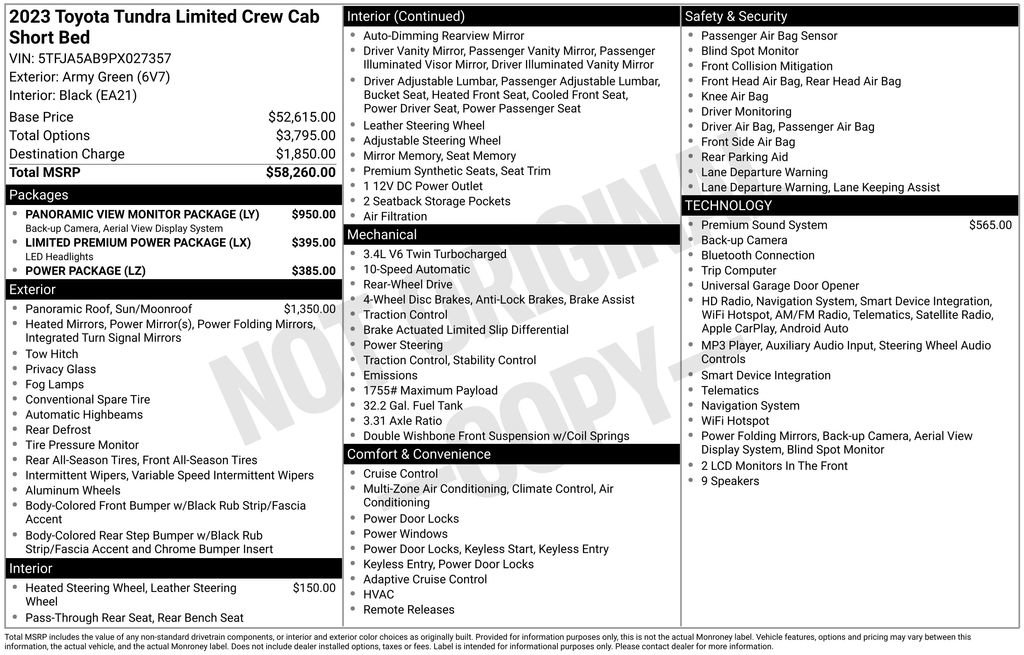 Used 2023 Toyota Tundra Limited RWD image 15