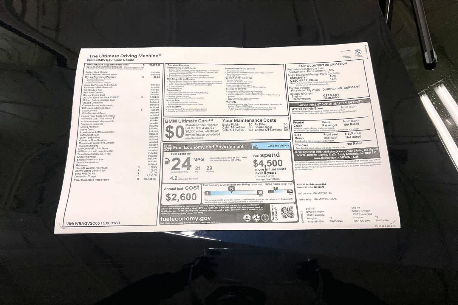New 2026 BMW 840i w/ Driving Assistance Package RWD image 19
