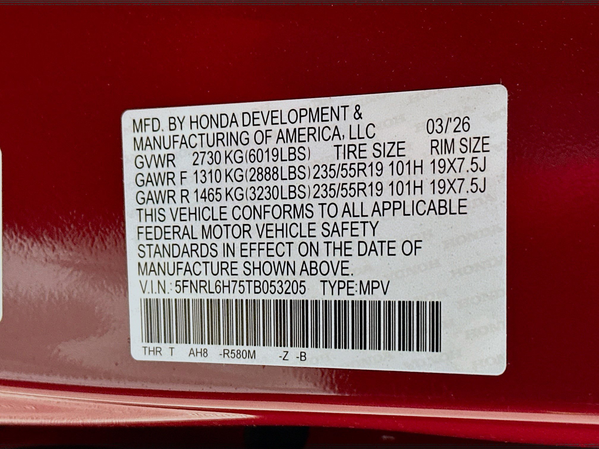 New 2026 Honda Odyssey Sport-L image 31