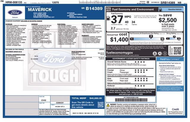 Used 2025 Ford Maverick Lariat w/ 4K Tow Package AWD/4WD image 26