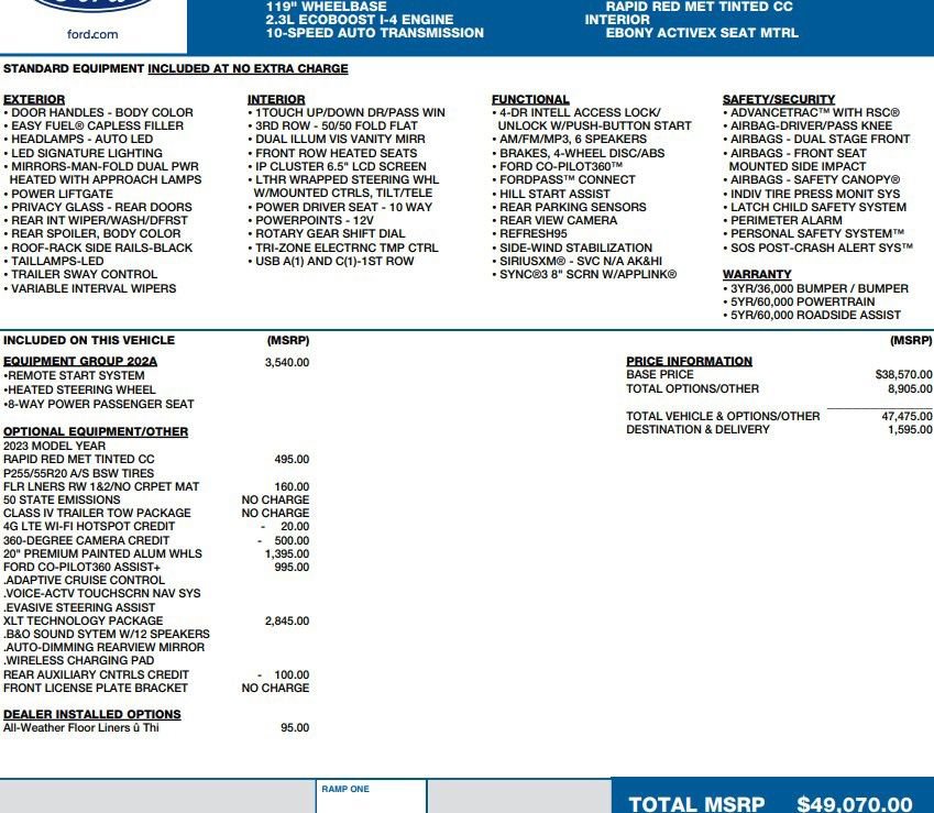 Used 2023 Ford Explorer XLT w/ Equipment Group 202A image 2