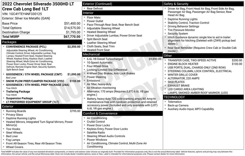 Used 2022 Chevrolet Silverado 3500 LT w/ Convenience Package AWD/4WD image 26