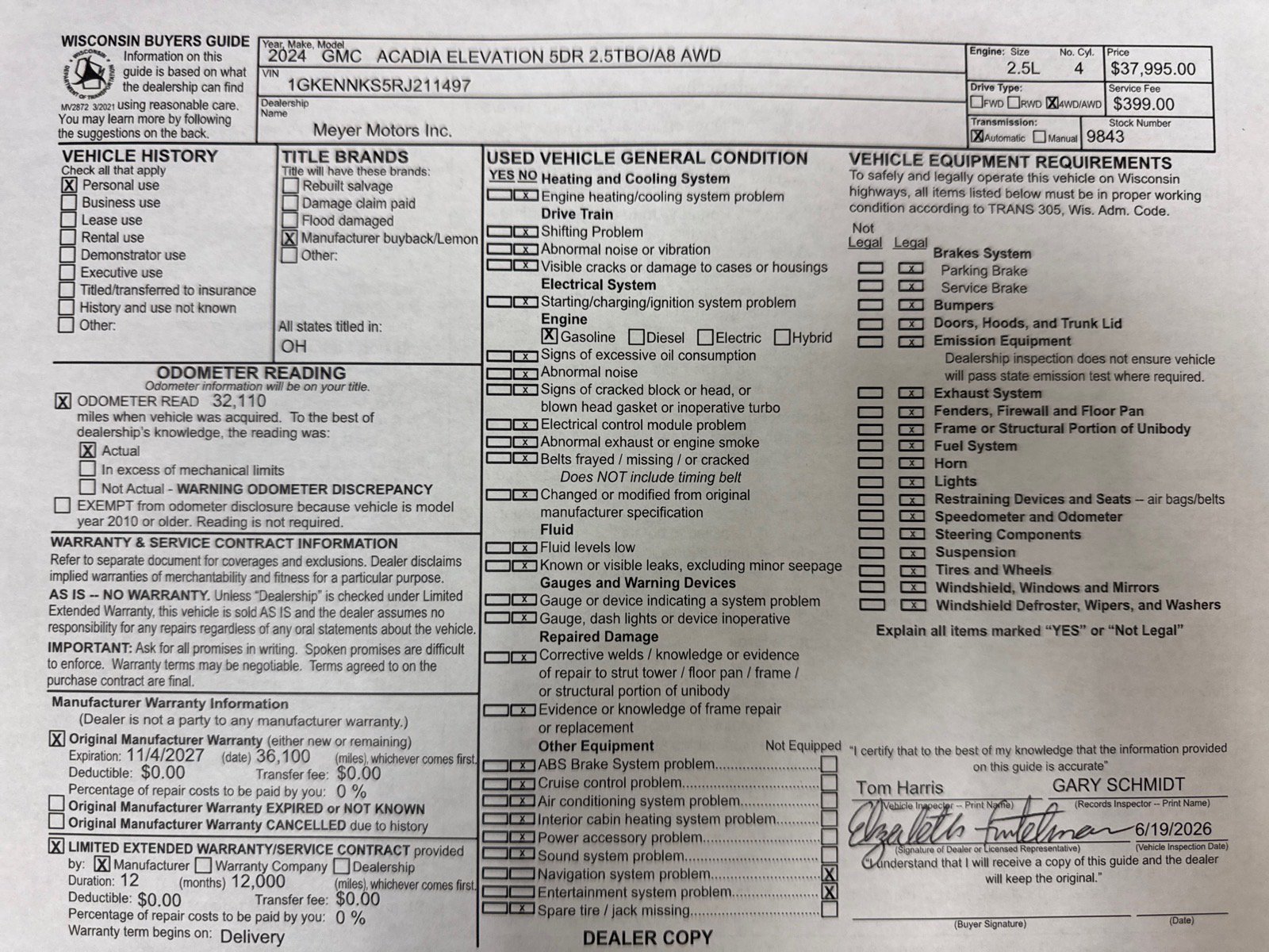 Used 2024 GMC Acadia Elevation w/ Black Edition AWD/4WD image 29