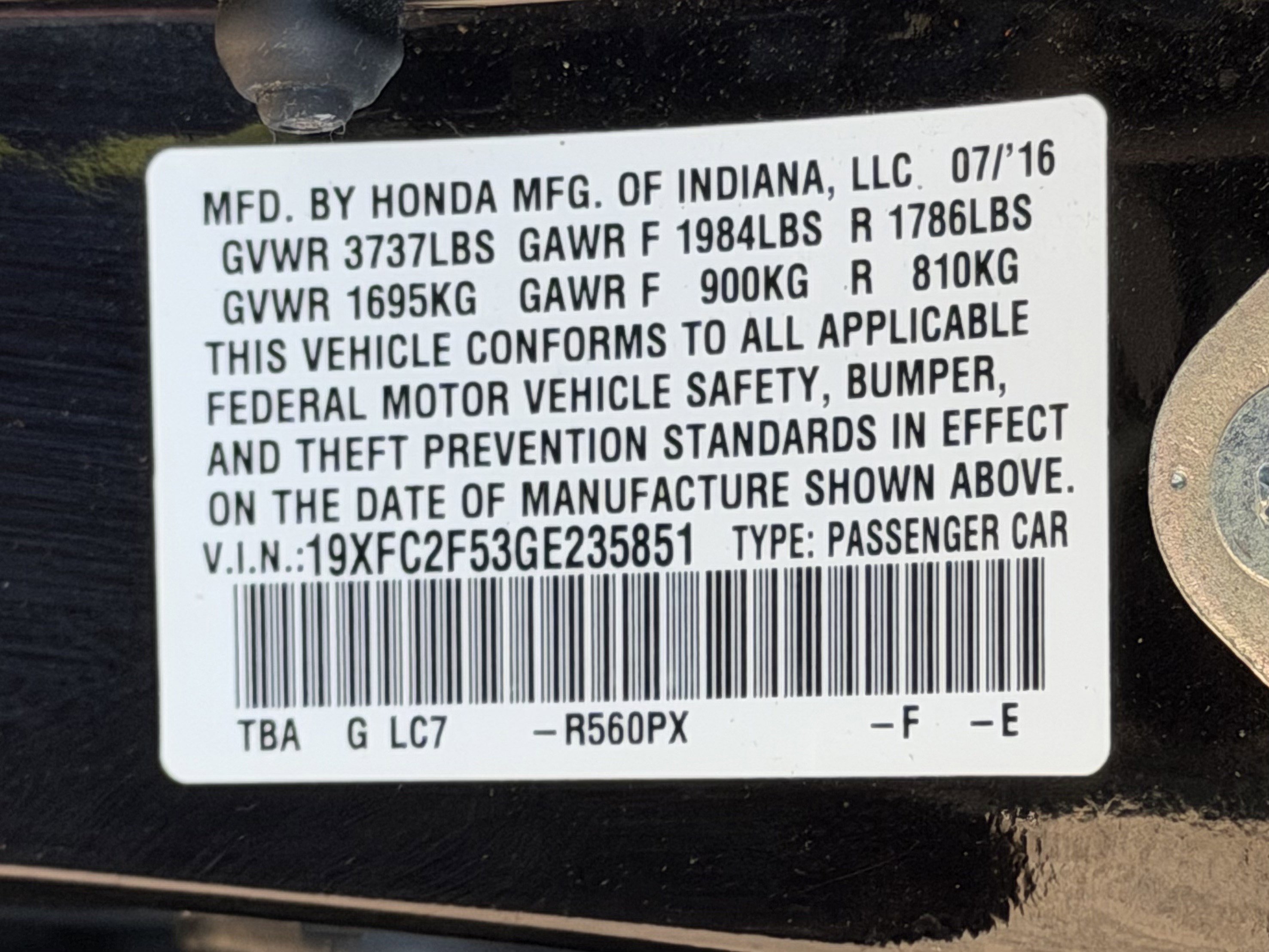 Used 2016 Honda Civic LX image 27
