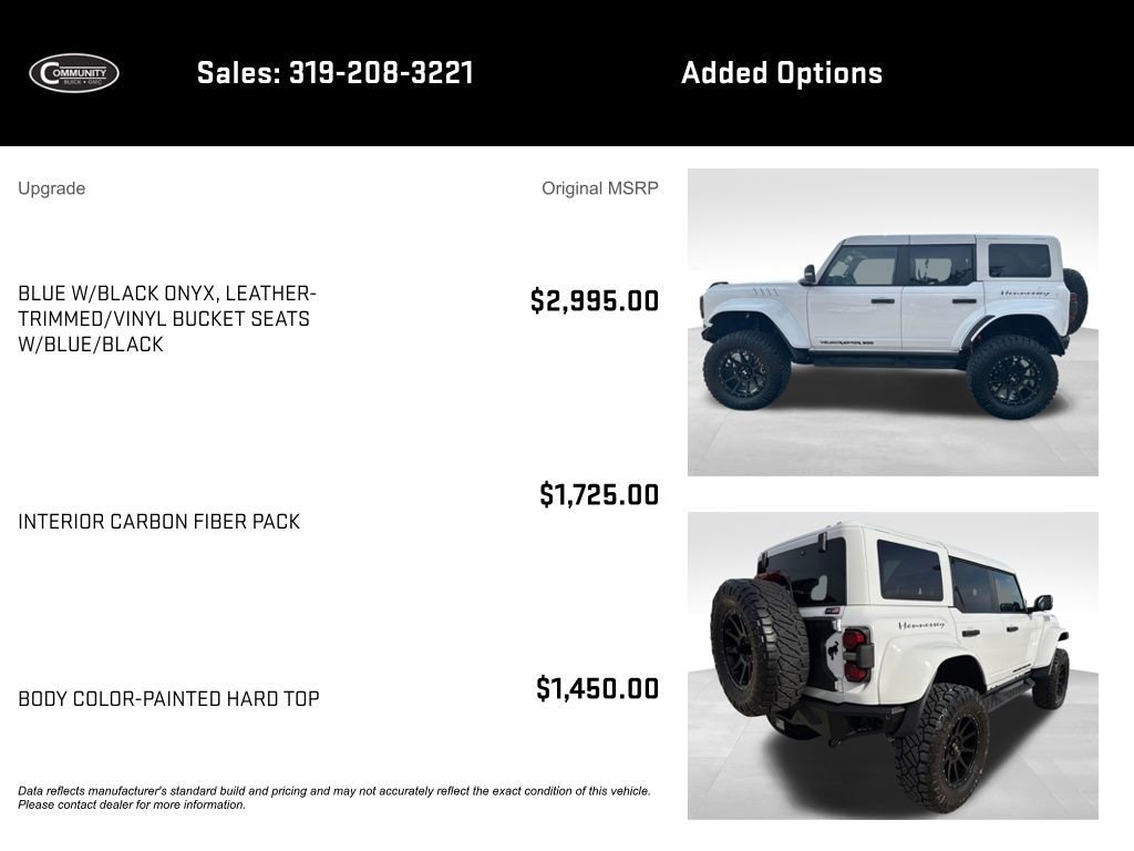 Used 2025 Ford Bronco Raptor w/ Interior Carbon Fiber Pack AWD/4WD image 2