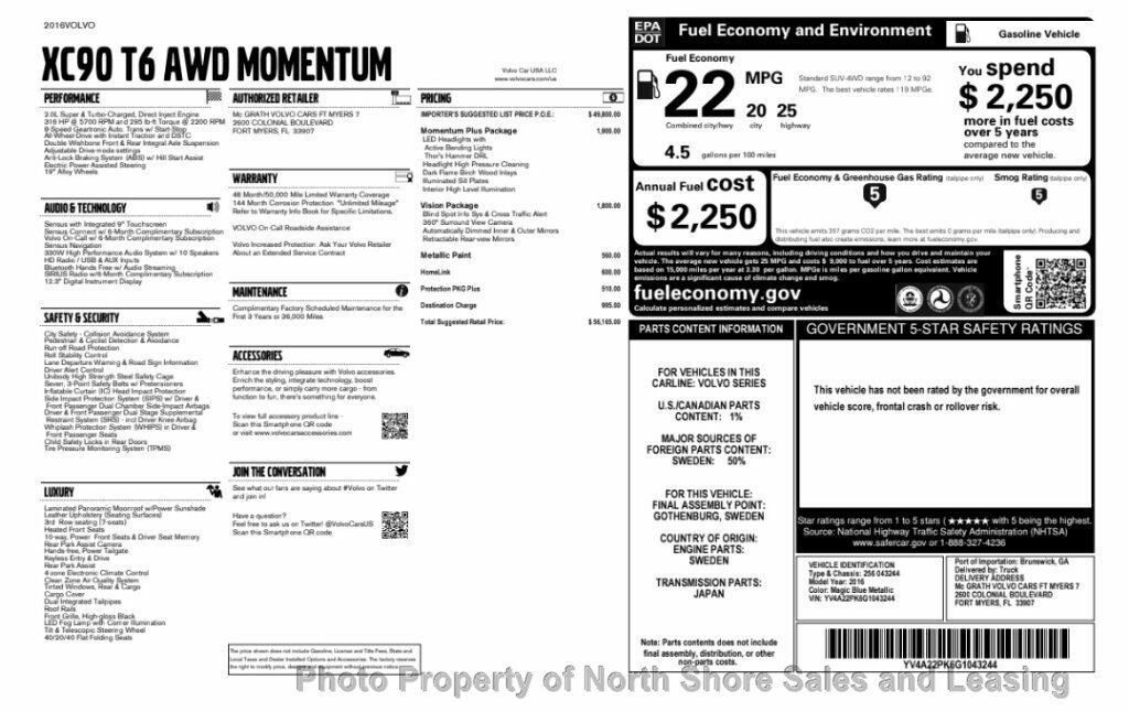 Used 2016 Volvo XC90 T6 Momentum w/ Momentum Plus Package image 12