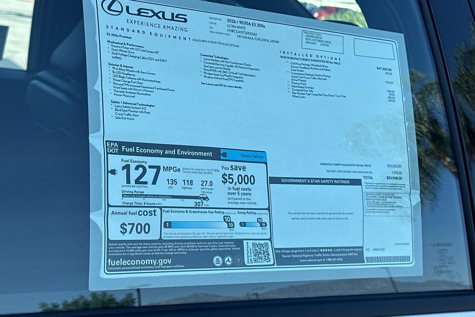 New 2026 Lexus ES 350e w/ Convenience Package FWD image 28