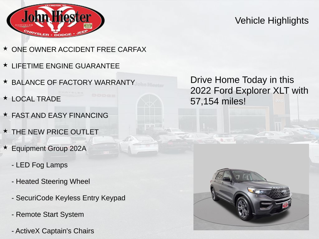 Used 2022 Ford Explorer XLT w/ Equipment Group 202A RWD image 6