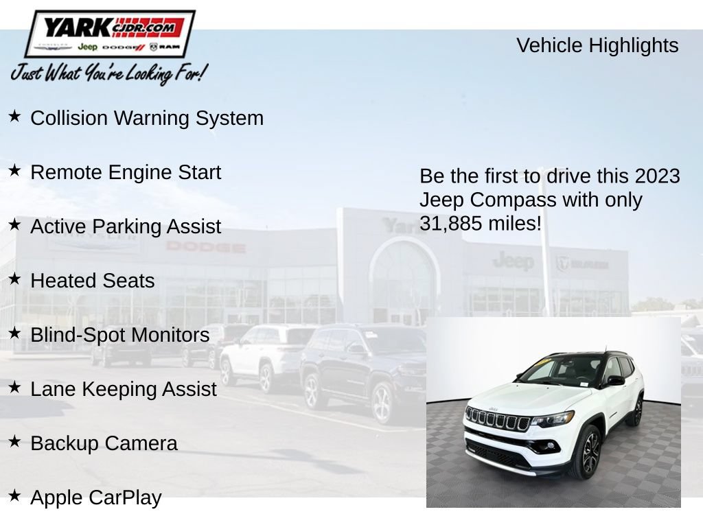 Certified 2023 Jeep Compass Limited AWD/4WD image 12