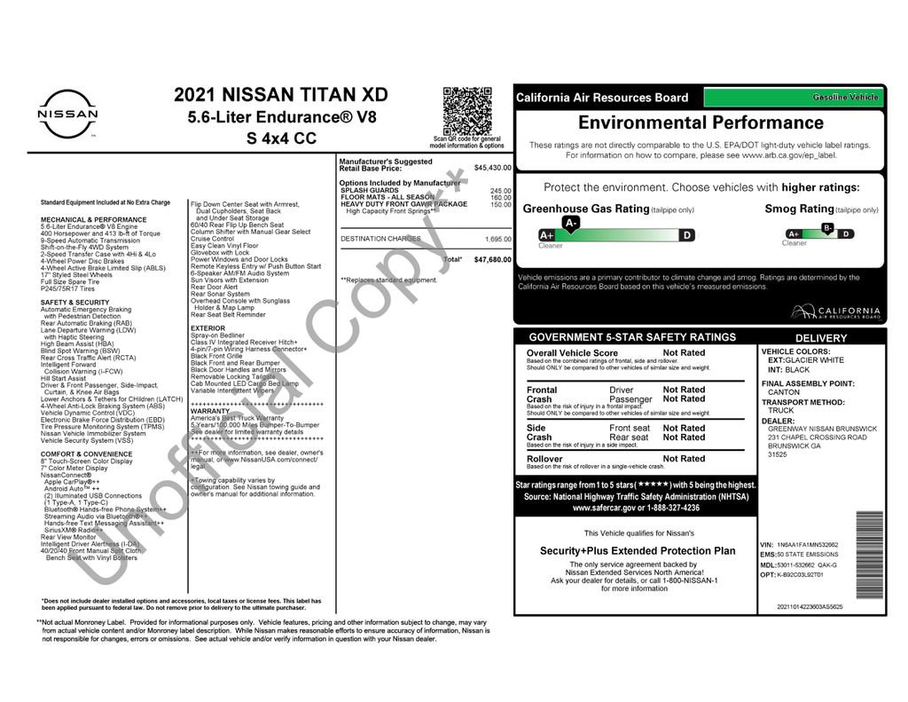 Used 2021 Nissan Titan S w/ HD Front GAWR Package AWD/4WD image 19