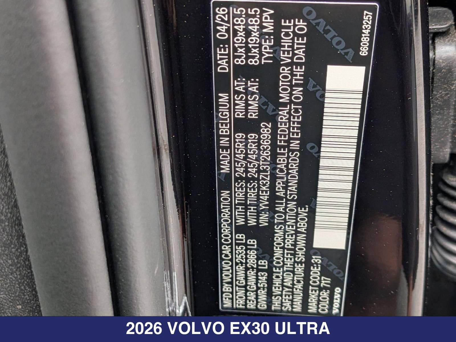 New 2026 Volvo EX30 Ultra w/ Protection Package AWD/4WD image 29