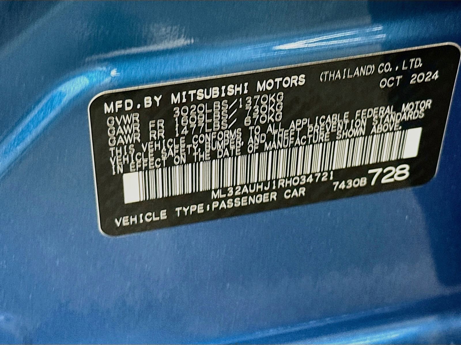 Used 2024 Mitsubishi Mirage LE FWD image 29