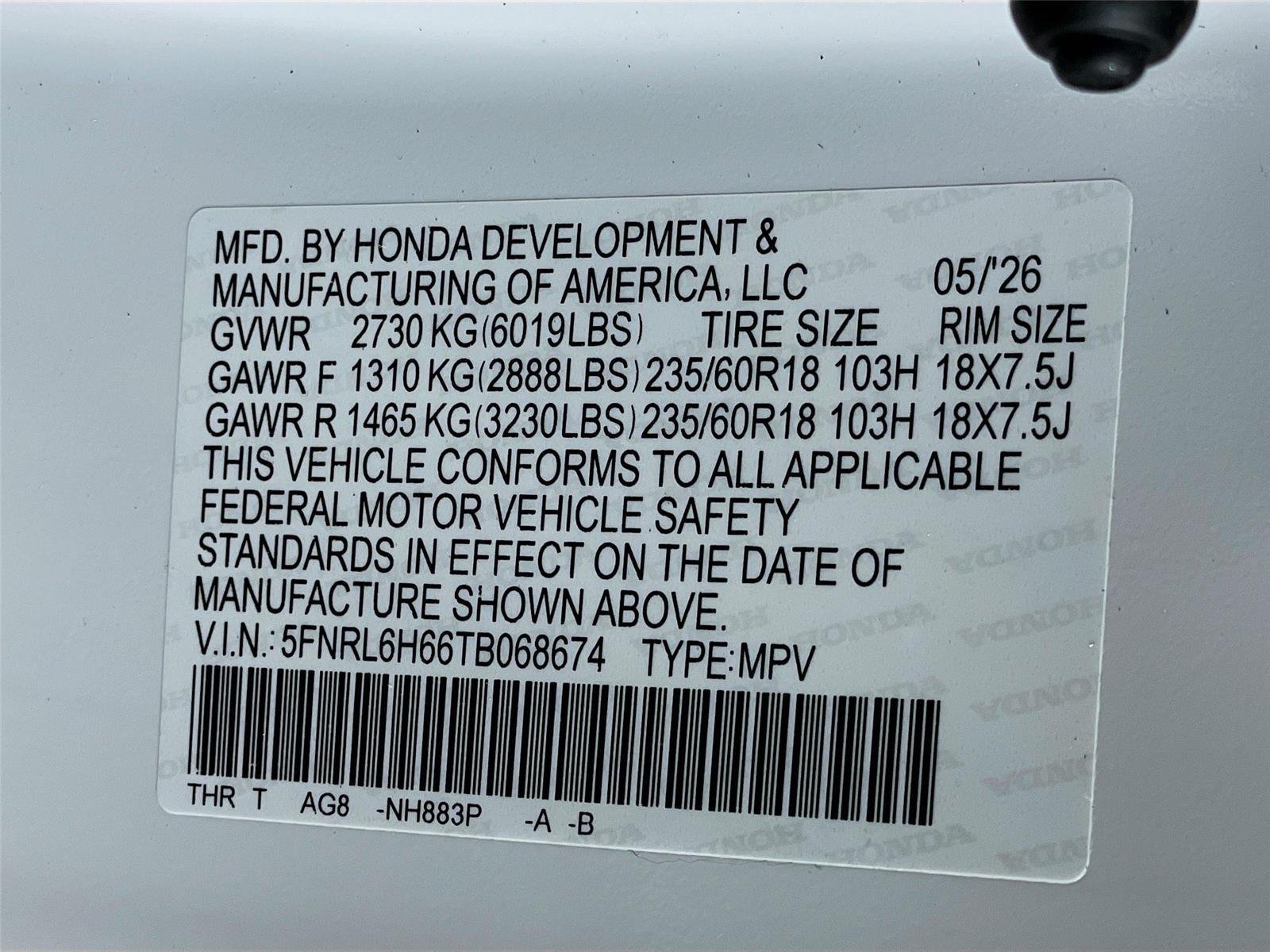 New 2026 Honda Odyssey EX-L image 26