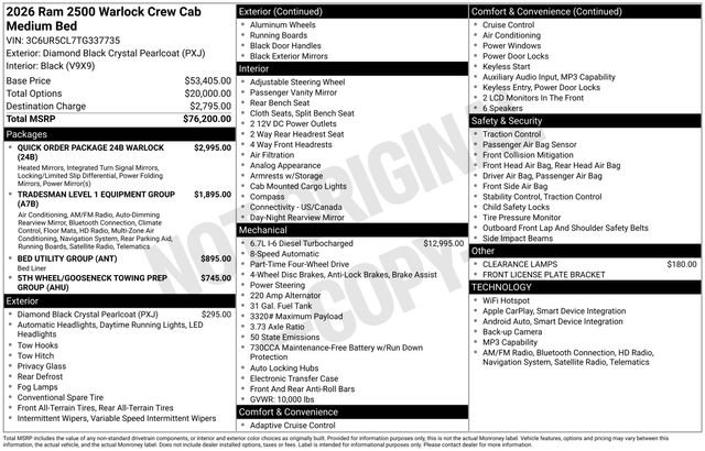 New 2026 RAM 2500 Warlock AWD/4WD image 28
