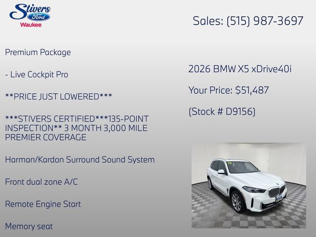 Used 2026 BMW X5 xDrive40i AWD/4WD image 16