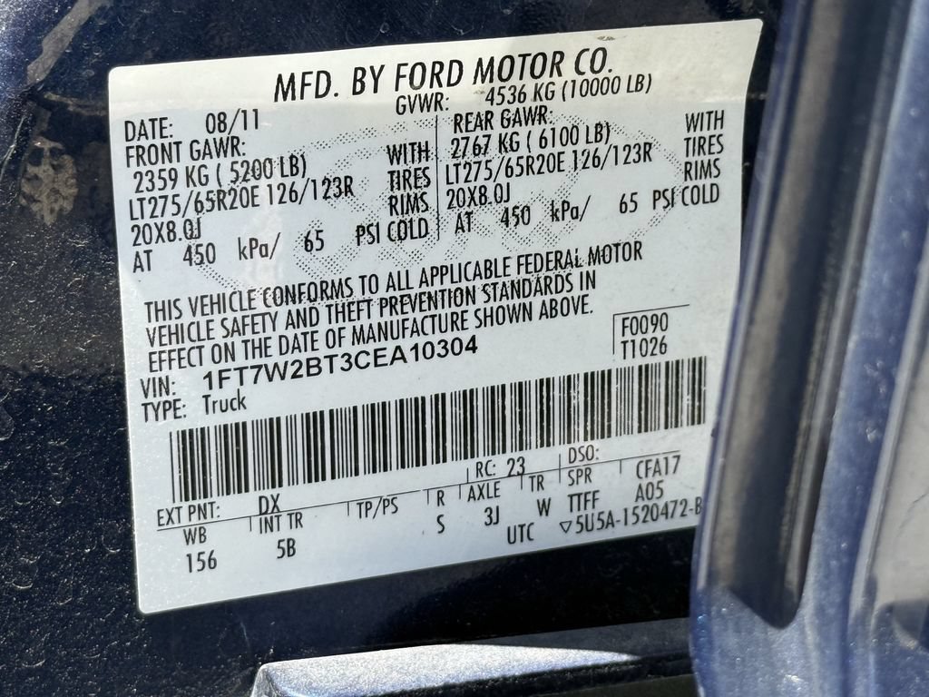 Used 2012 Ford F250 Lariat w/ Lariat Interior Pkg AWD/4WD image 12