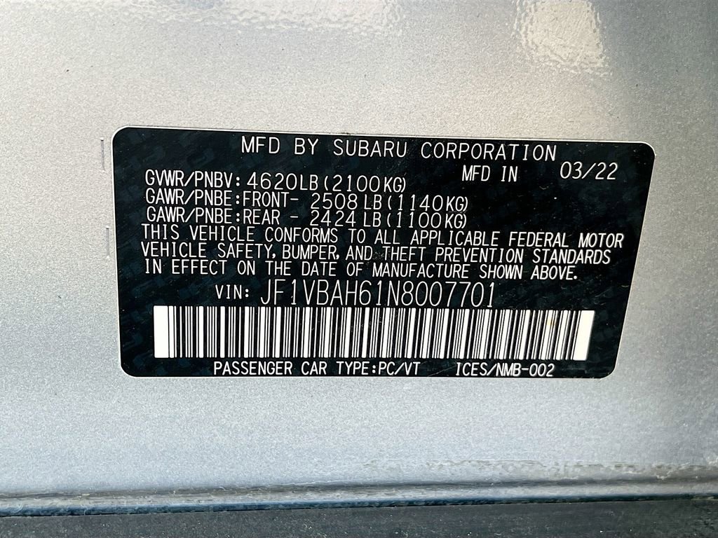 Used 2022 Subaru WRX Premium image 32