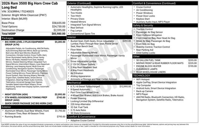 New 2026 RAM 3500 Big Horn image 38
