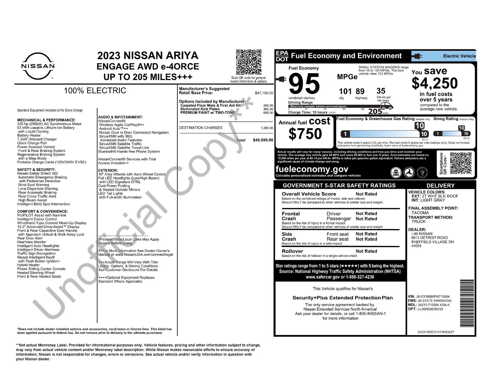 Used 2023 Nissan Ariya ENGAGE e-4ORCE image 2