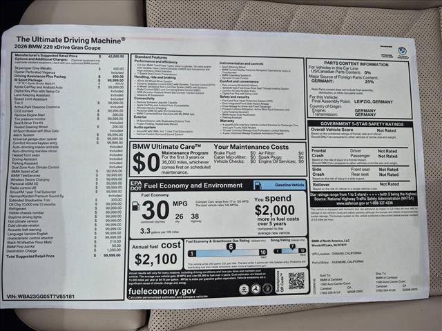 New 2026 BMW 228i xDrive w/ M Sport Package AWD/4WD image 17