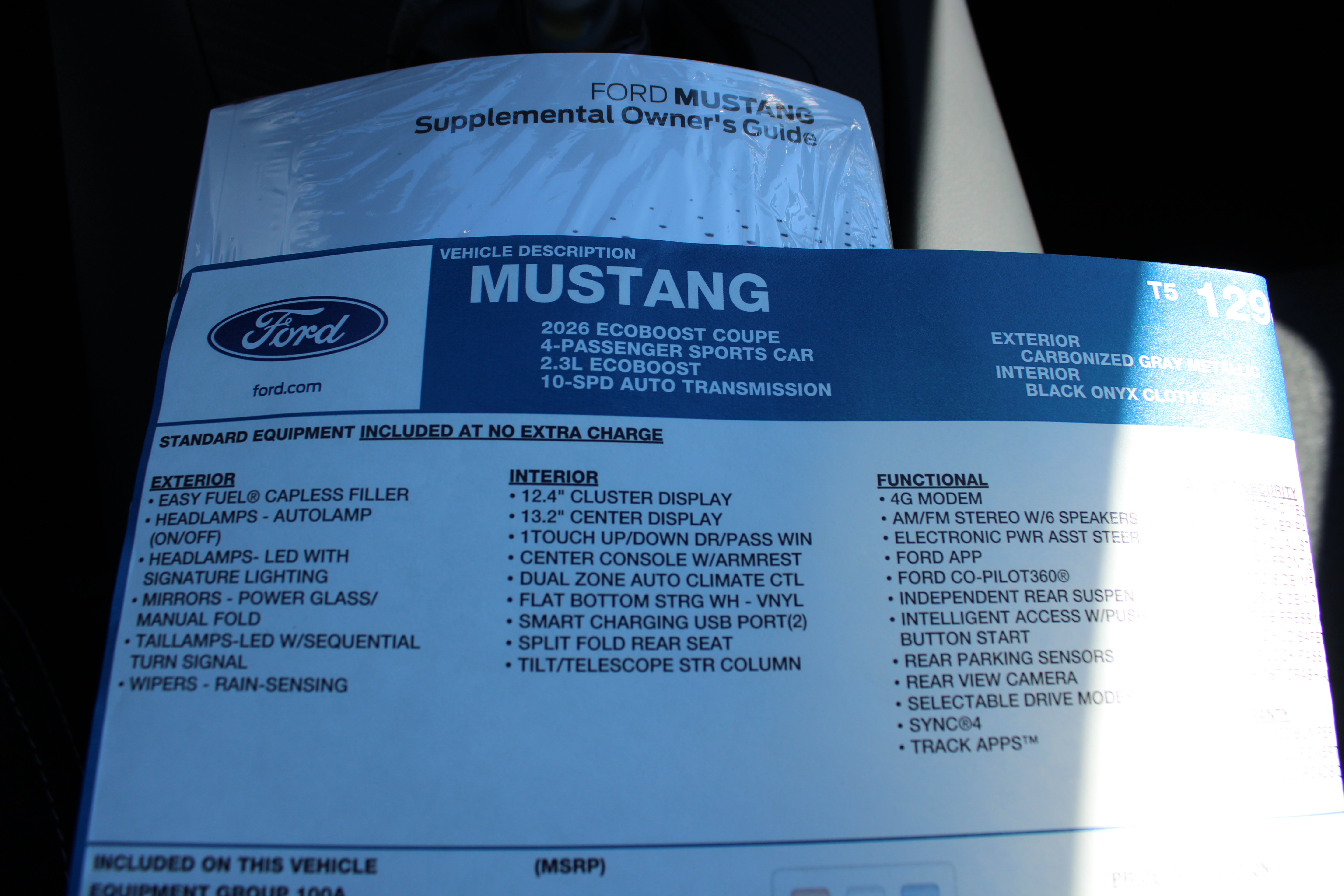Used 2026 Ford Mustang Coupe w/ Mustang Nite Pony Package RWD image 26