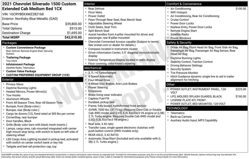 Used 2021 Chevrolet Silverado 1500 Custom image 32