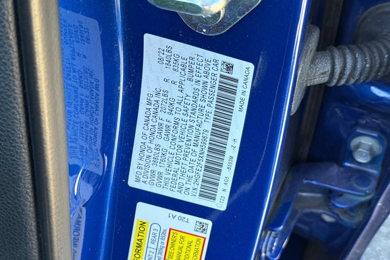 Used 2022 Honda Civic Sport image 54