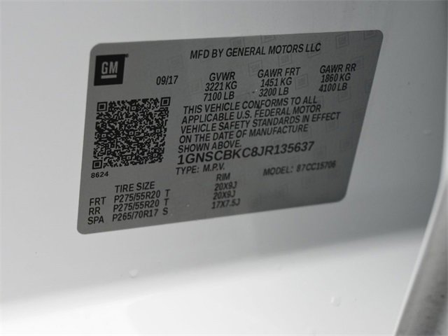 Used 2018 Chevrolet Tahoe LT w/ Texas Edition Package image 18