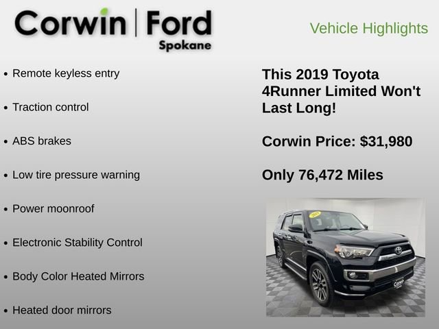 Used 2019 Toyota 4Runner Limited image 12