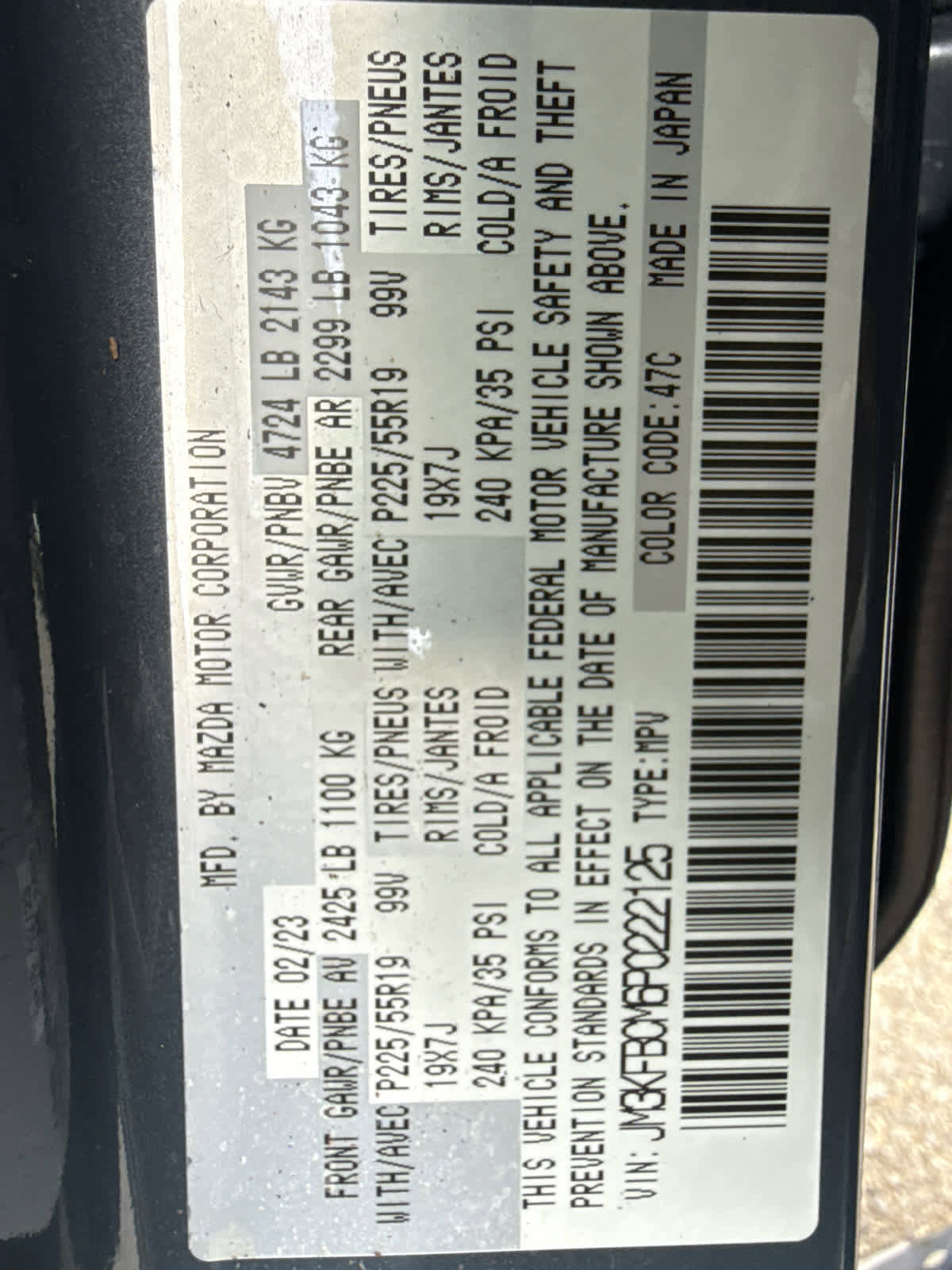 Certified 2023 MAZDA CX-5 Carbon Edition AWD/4WD image 18
