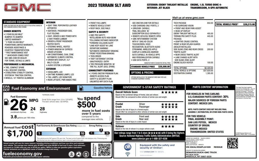 Used 2023 GMC Terrain SLT w/ Tech Package image 25