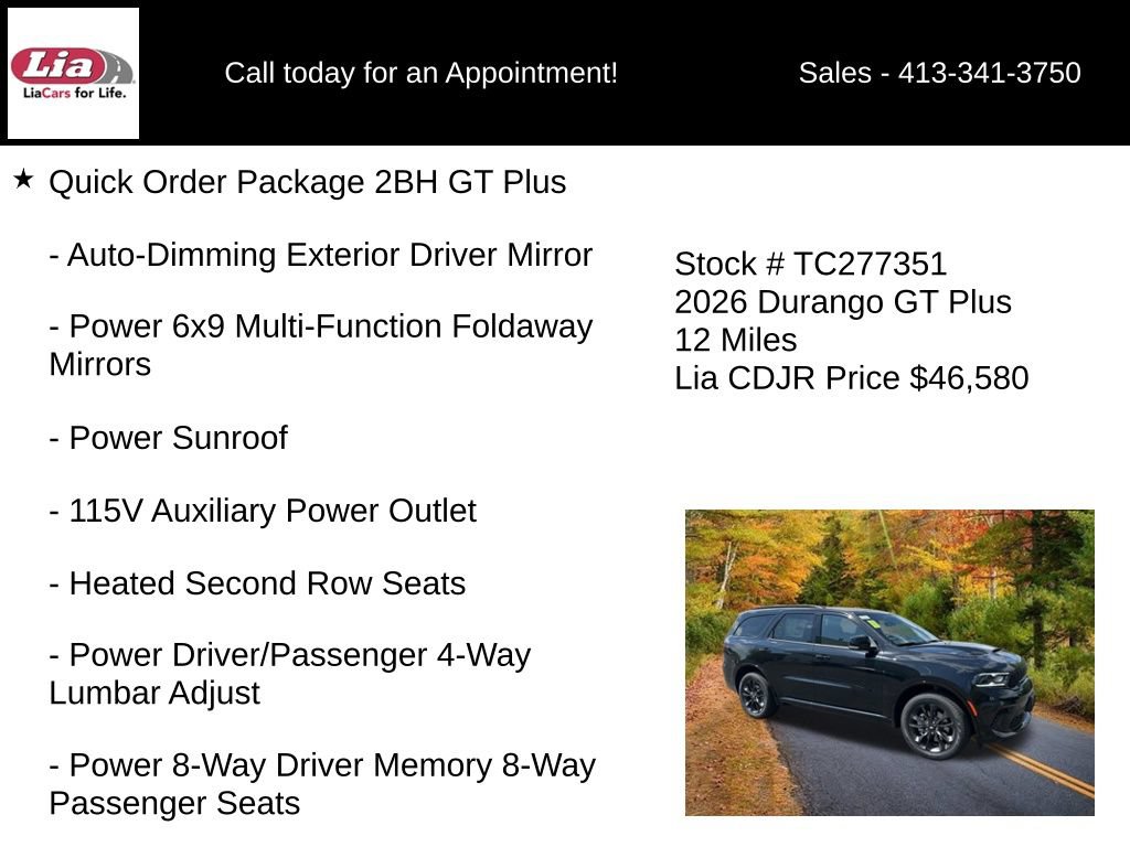 New 2026 Dodge Durango GT AWD/4WD image 12