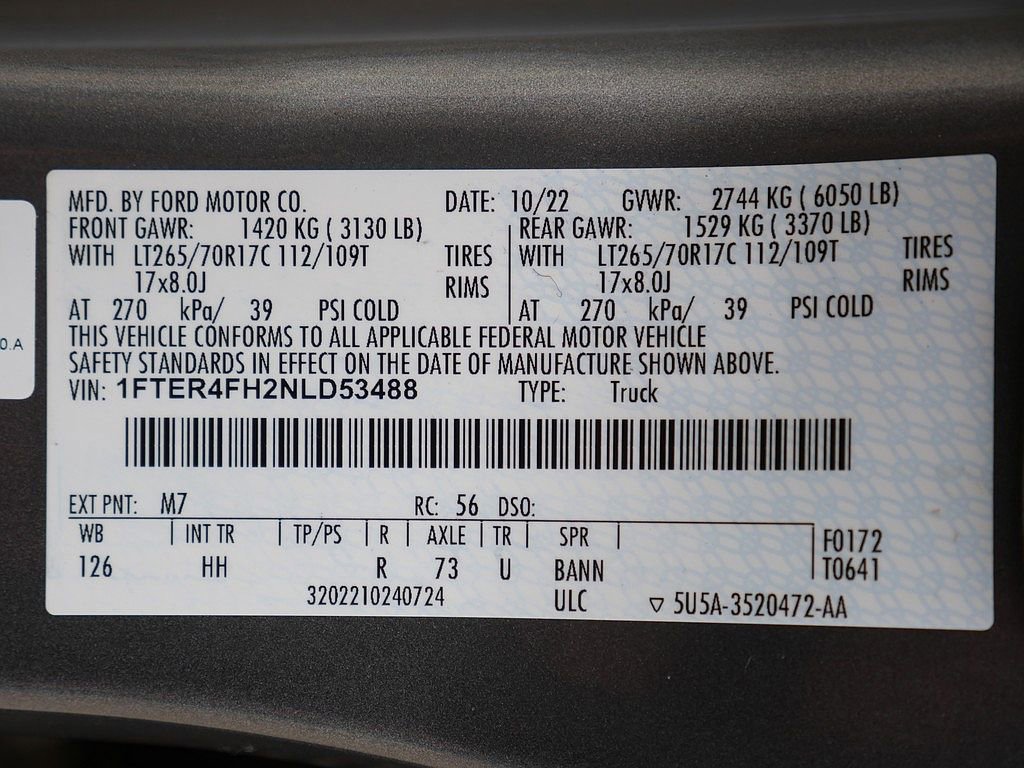 Used 2022 Ford Ranger Lariat w/ Tremor Off-Road Package AWD/4WD image 74