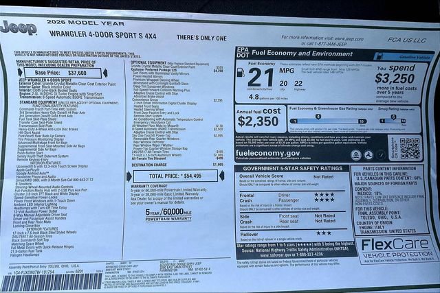 New 2026 Jeep Wrangler Sport S image 14