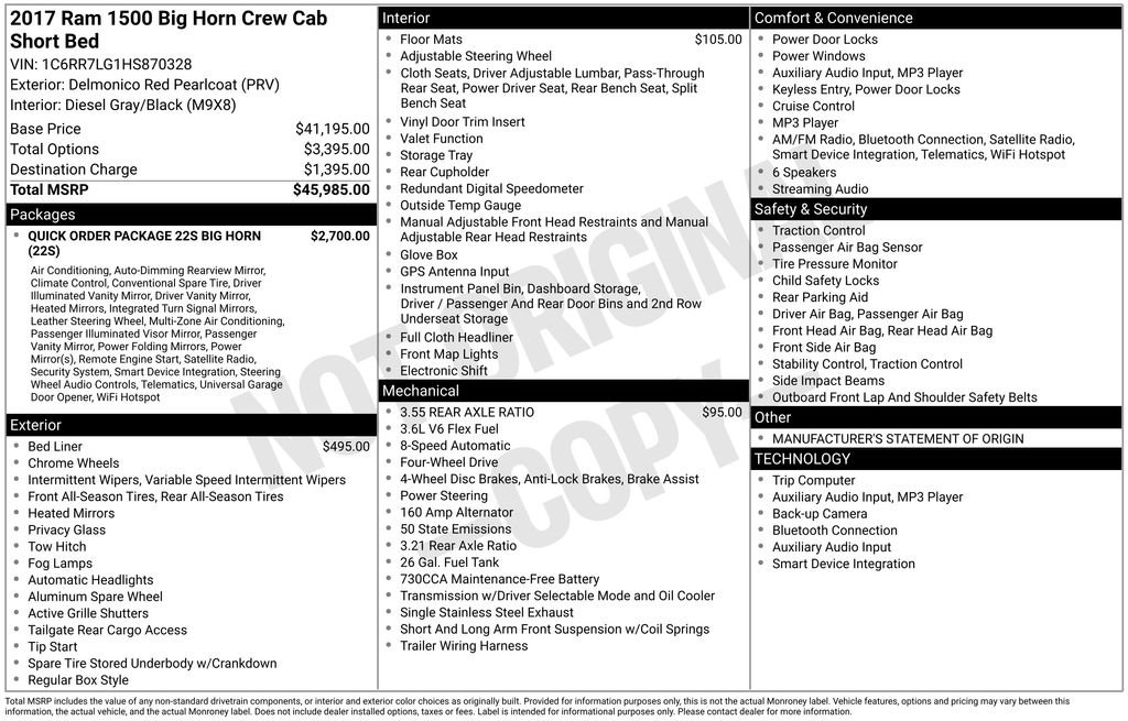 Used 2017 RAM 1500 Big Horn image 7