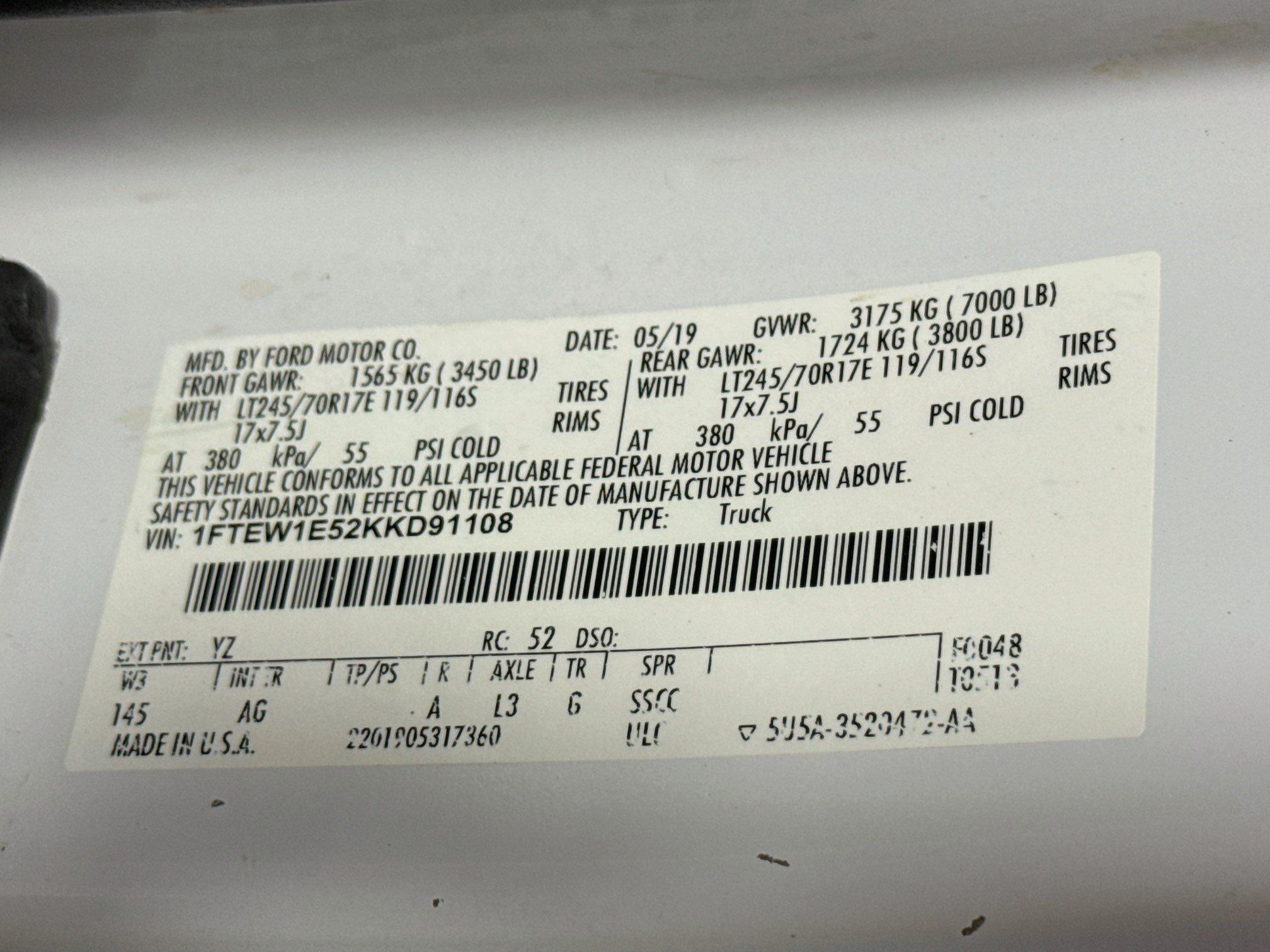 Used 2019 Ford F150 XL w/ Equipment Group 101A Mid AWD/4WD image 38
