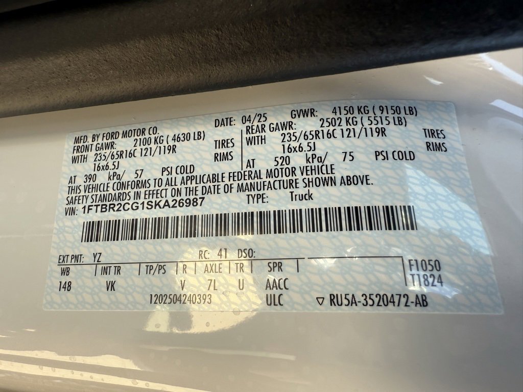 New 2025 Ford Transit 250 148 Medium Roof Extended AWD w/ Exterior Upgrade Package image 37