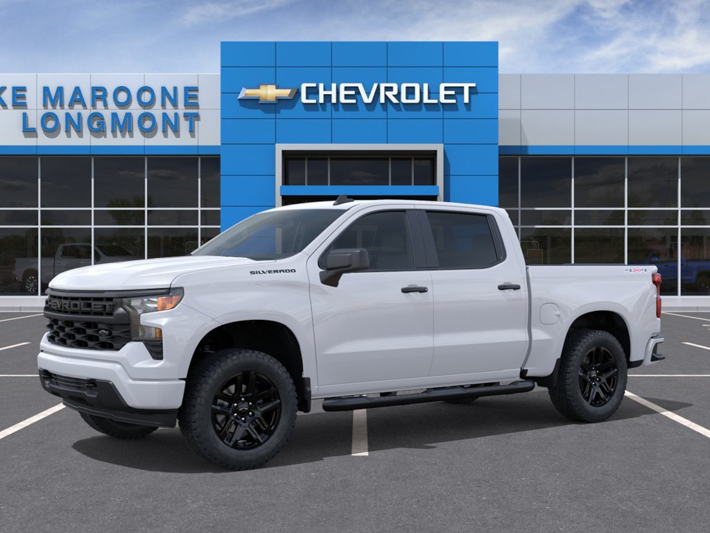 New 2026 Chevrolet Silverado 1500 Custom w/ Turbomax Blackout Package AWD/4WD image 2