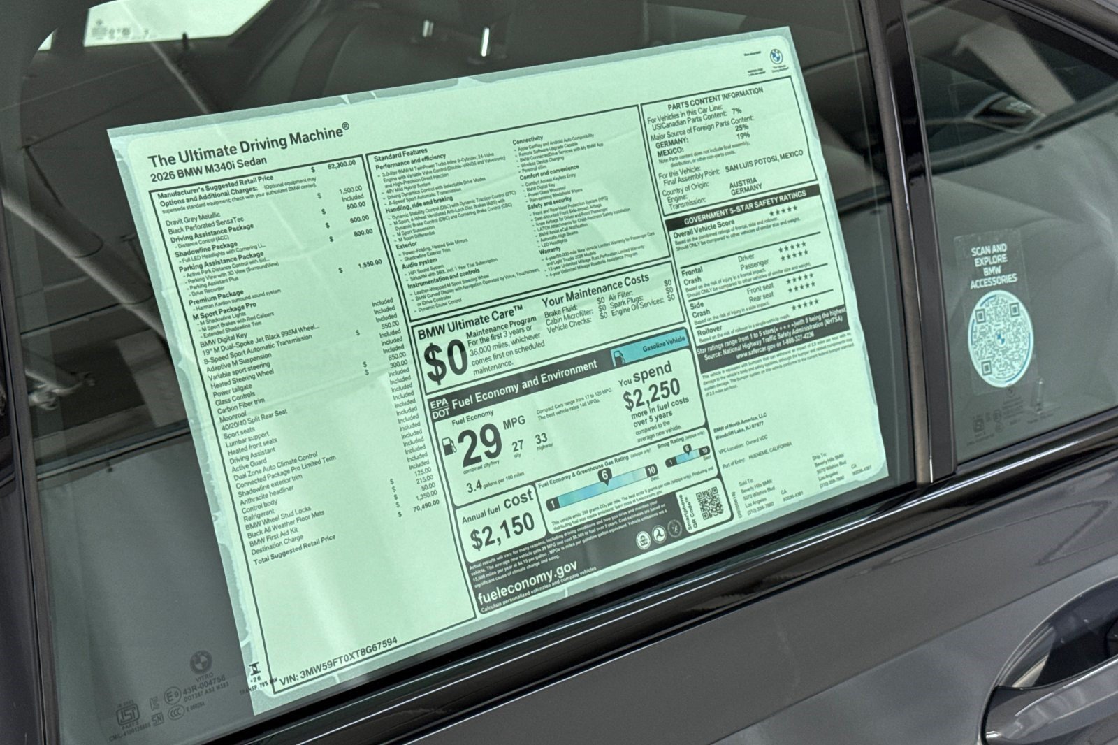 New 2026 BMW M340i w/ Premium Package RWD image 29