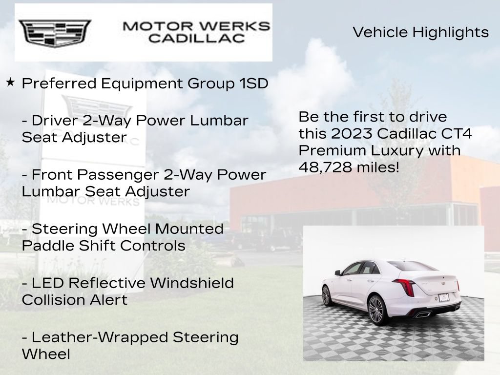Certified 2023 Cadillac CT4 Premium Luxury AWD/4WD image 14