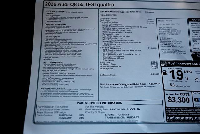 New 2026 Audi Q8 Premium Plus AWD/4WD image 41