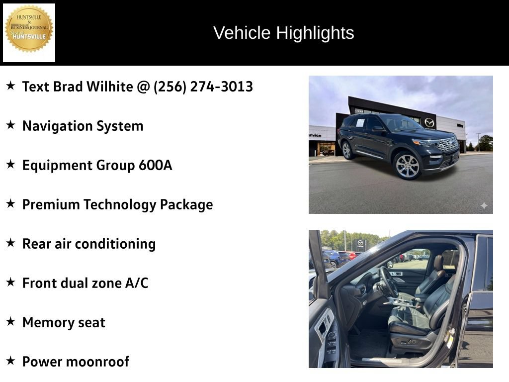 Used 2020 Ford Explorer Platinum w/ Premium Technology Package AWD/4WD image 6