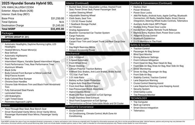 Used 2025 Hyundai Sonata SEL image 34