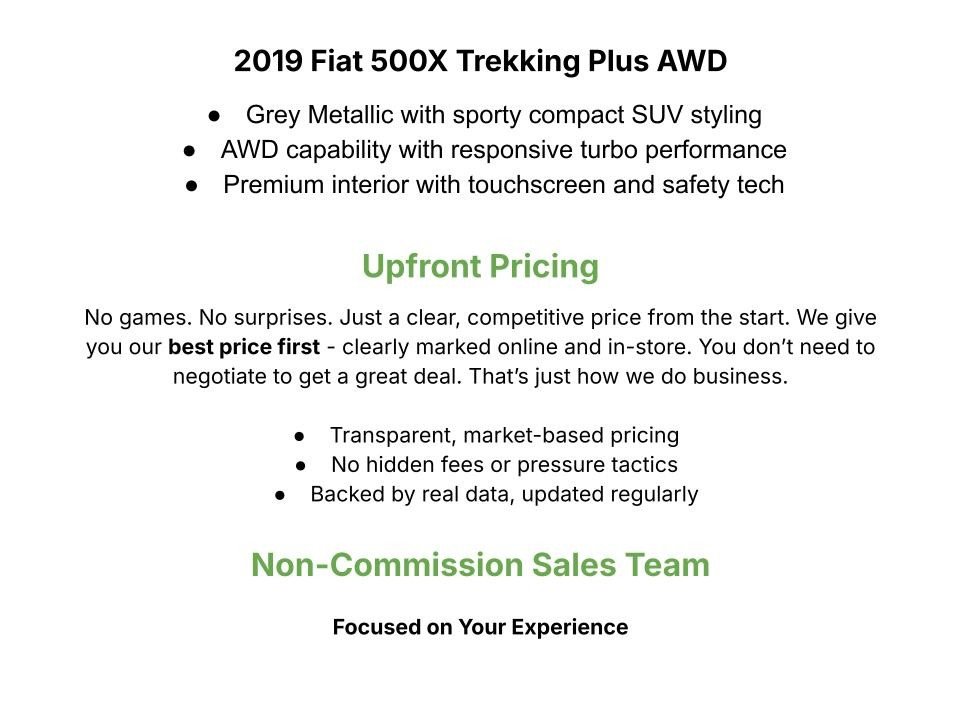 Used 2019 FIAT 500X Trekking Plus w/ Premium Group AWD/4WD image 3