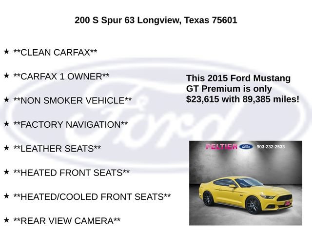 Used 2015 Ford Mustang GT Premium w/ Equipment Group 401A RWD image 10