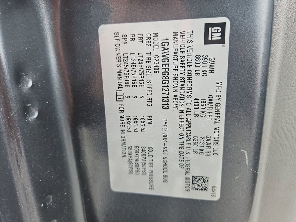 Certified 2016 Chevrolet Express 2500 LS image 33