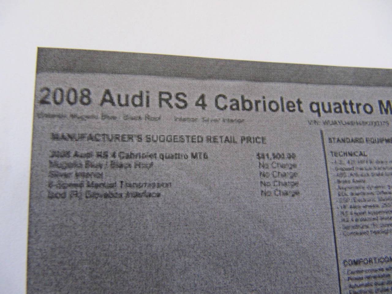 Used 2008 Audi RS 4 Cabriolet AWD/4WD image 30